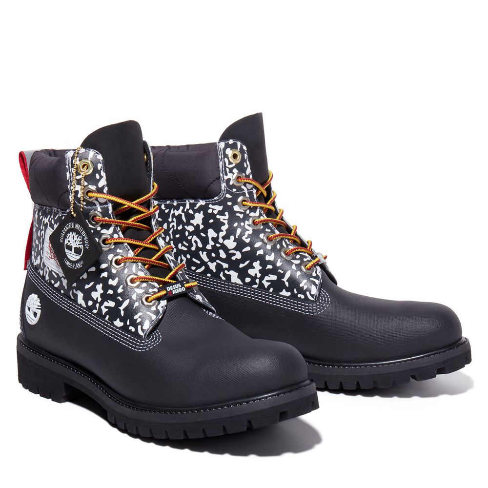 Timberland Mens 6-Inch Boots Desus & Mero x Waterproof - Black/White - India JD2508169